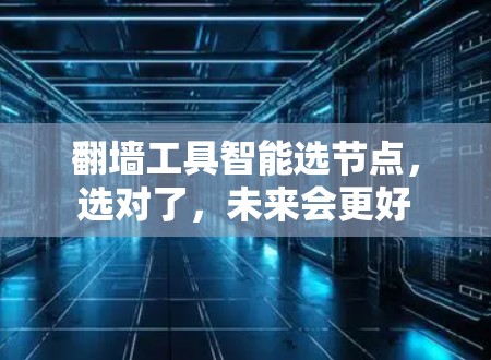 翻墙工具智能选节点,选对了,未来会更好 翻墙工具智能选节点,选对了,未来会更好
